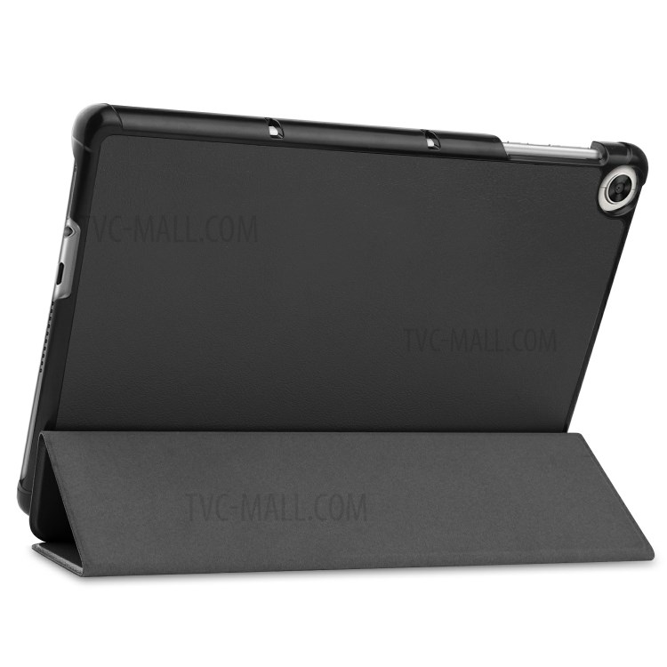 Litch Skin PU Leather Tri-fold Stand Tablet Cover for Huawei Enjoy Tablet 2 10.1/Honor Tablet 6 10.1 - Black-8