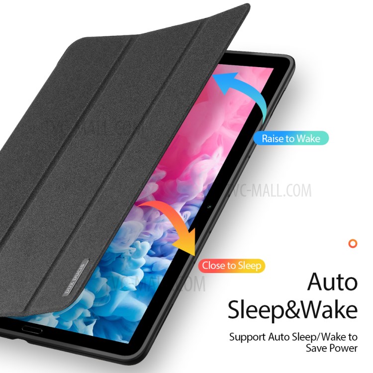 DUX DUCIS Domo Series Tri-fold Leather with Pen Holder Shell for Huawei MatePad 10.8 (2020)/MediaPad M6 10.8-inch - Black-8