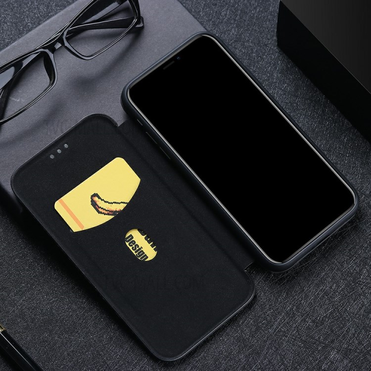 Carbon Fiber Skin Auto-absorbed Leather Case for Huawei nova 6 SE/P40 lite 4G/Nova 7i - Black-15