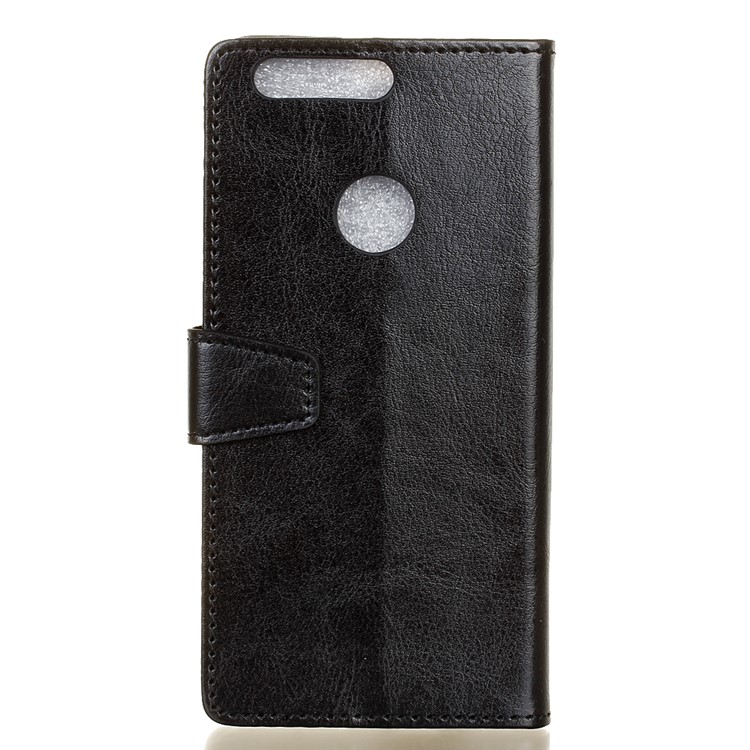 Crazy Horse Wallet Leather Cover for Huawei Honor 8 - Black-2