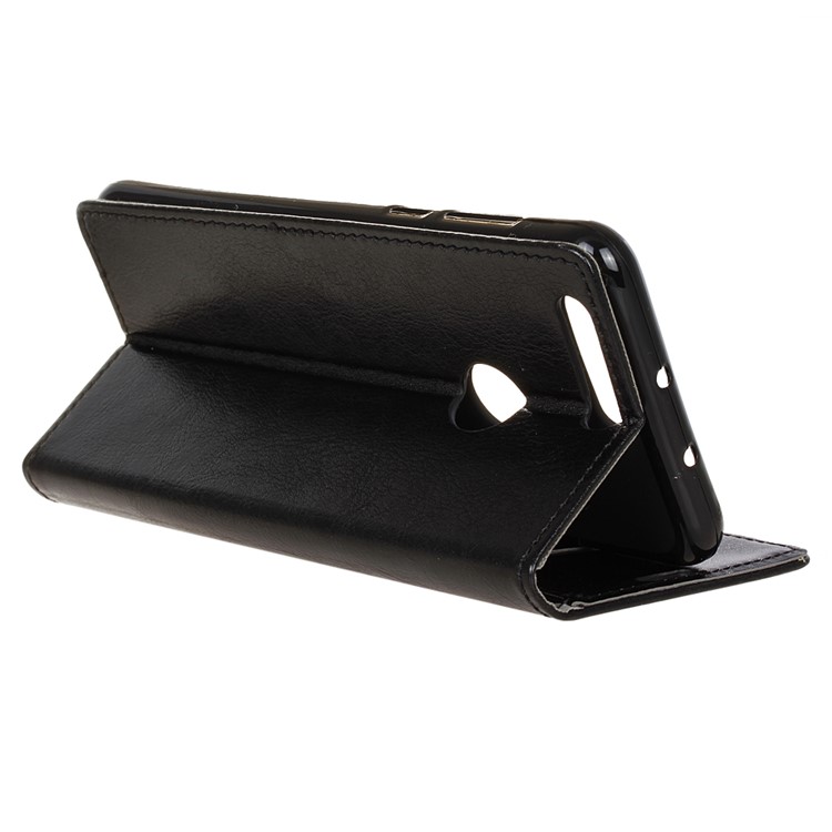 Crazy Horse Wallet Leather Cover for Huawei Honor 8 - Black-5