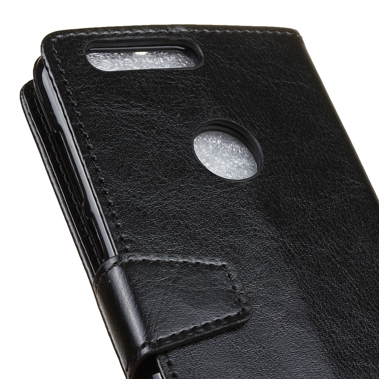 Crazy Horse Wallet Leather Cover for Huawei Honor 8 - Black-7