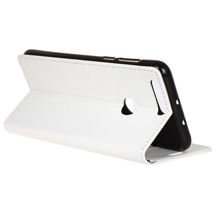 Crazy Horse Card Holder Leather Cover for Huawei Honor 8 - White-5