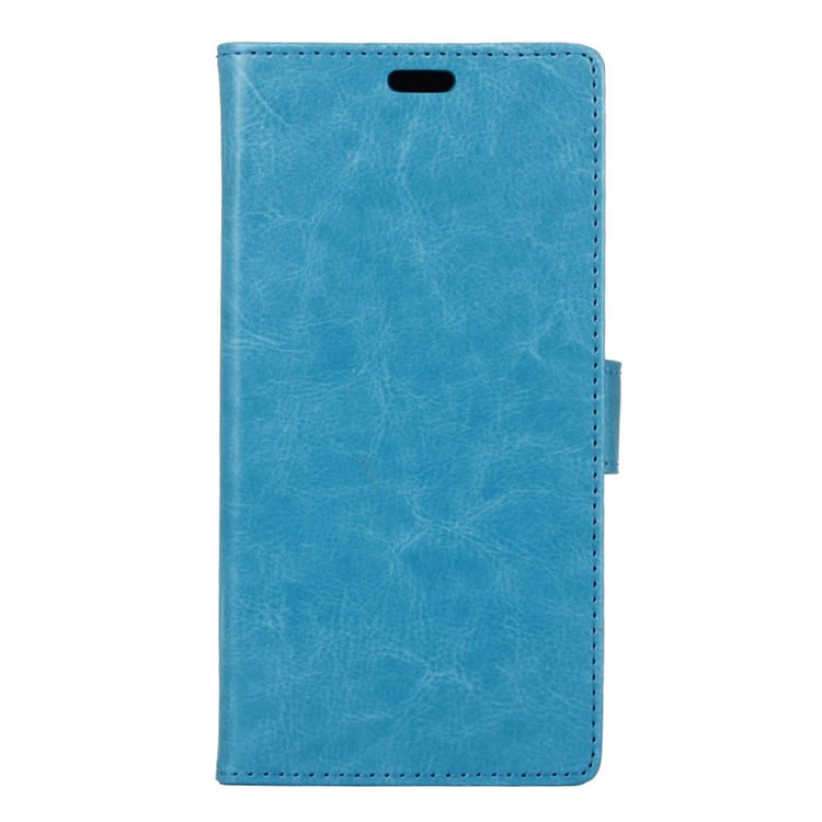 Crazy Horse Stand Leather Shell Case for Huawei Honor 8 - Blue-1