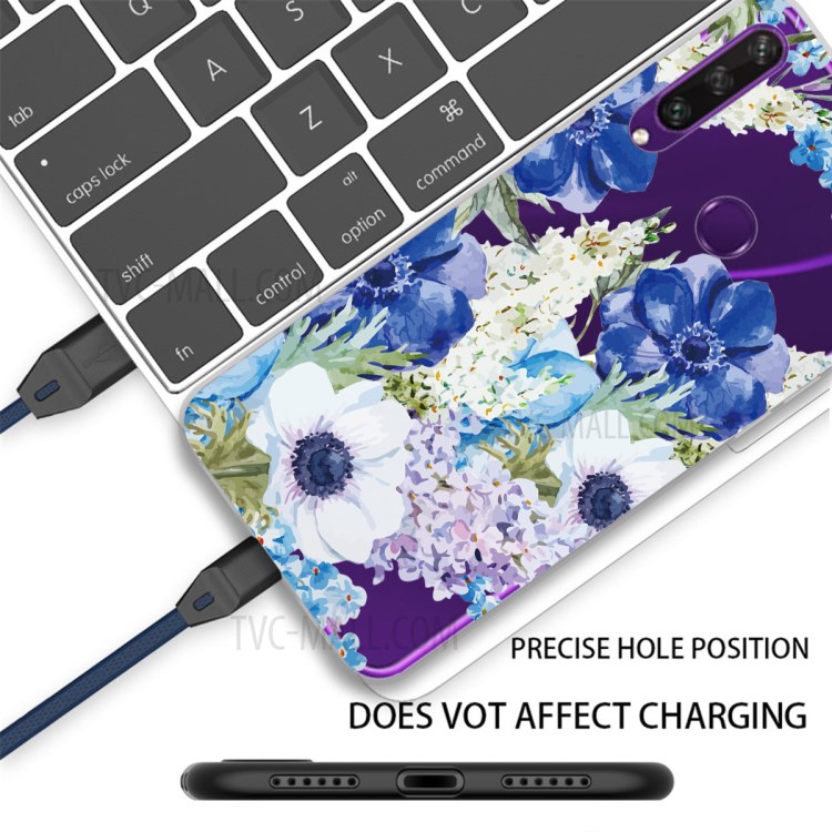 Pattern Printing TPU Cell Phone Cover for Huawei Y6p - Flowers-2