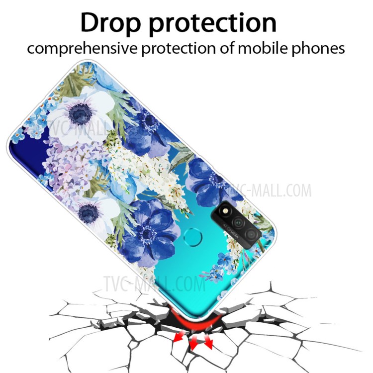 Cute Pattern Printing Soft TPU Phone Case for Huawei P Smart 2020 - Flowers-3