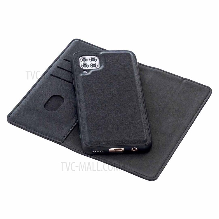 Detachable 2-in-1 Genuine Leather Wallet Stand Case for Huawei P40 Lite 4G / Nova 6 SE / Nova 7i - Black-7