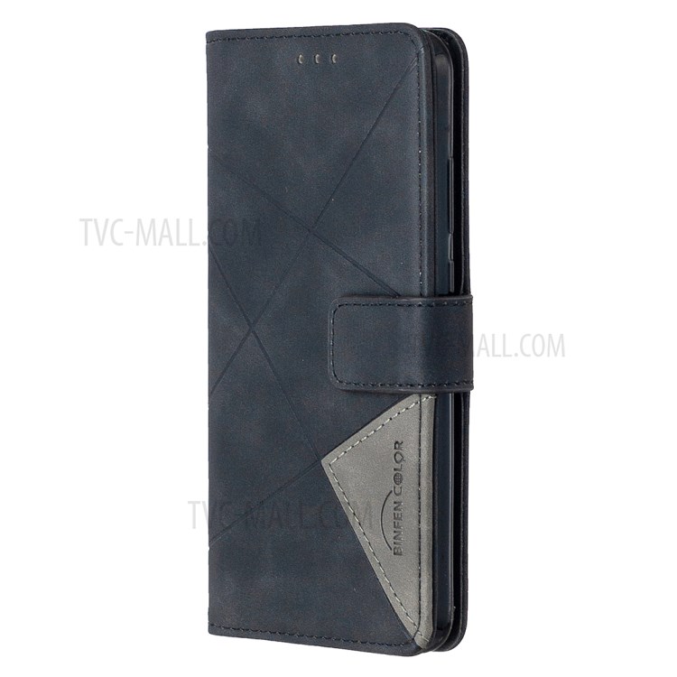 BF05 Geometric Texture Wallet Stand Leather Case for Huawei P Smart (2019)/Nova Lite 3 (Japan)/Honor 10 Lite - Black-6