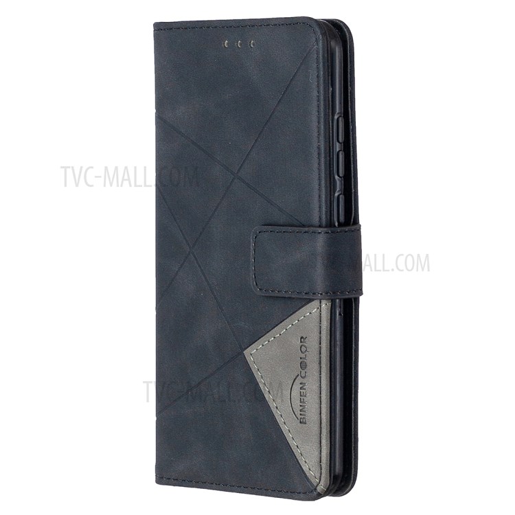BF05 Style Geometric Skin Leather Cover for Huawei P smart 2020 - Black-6