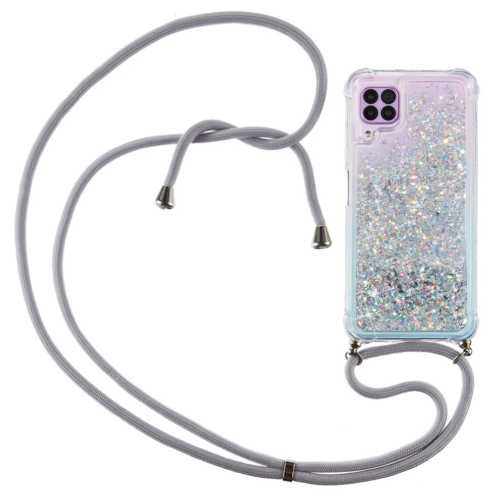 Glitter Powder Quicksand TPU Back Stylish Cover for Huawei P40 Lite 4G/Nova 6 SE/Nova 7i - White-1