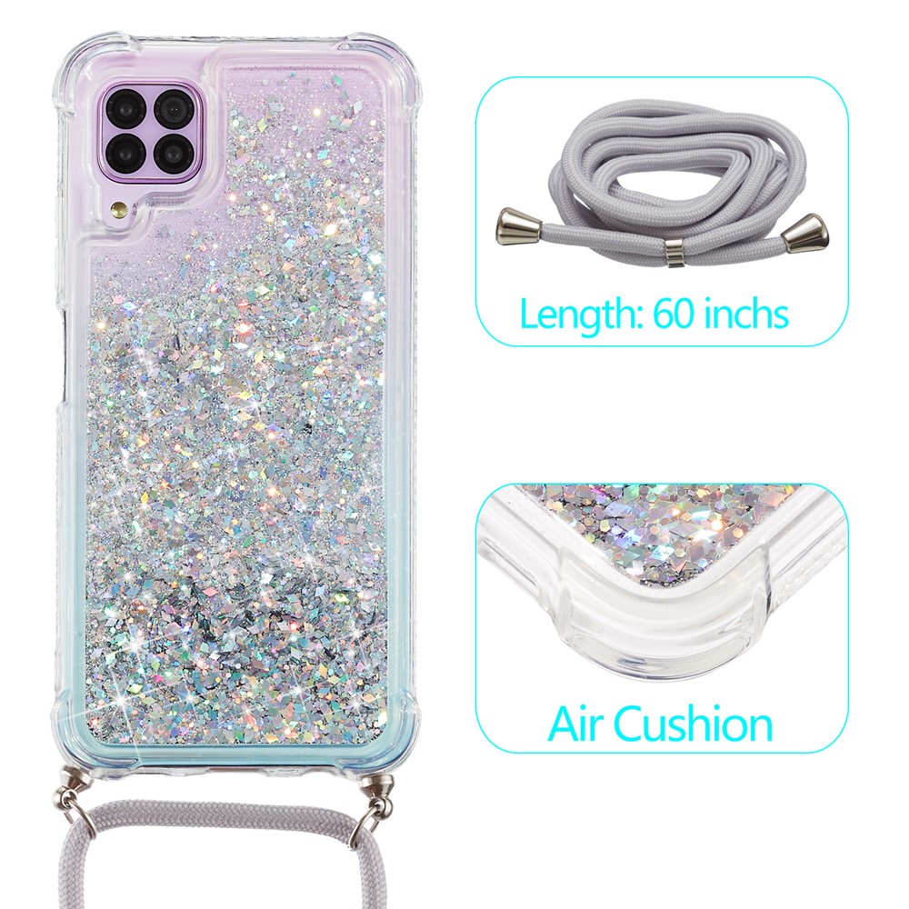 Glitter Powder Quicksand TPU Back Stylish Cover for Huawei P40 Lite 4G/Nova 6 SE/Nova 7i - White-2