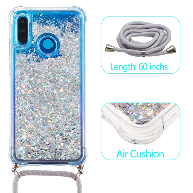 Glitter Powder Texture Quicksand Style TPU Cover for Huawei P30 Lite/nova 4e - White-2