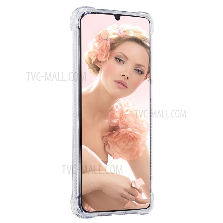 Glitter Powder Quicksand Rhinestone Decor Kickstand TPU Phone Cover for Huawei P30 Pro - Silver-4