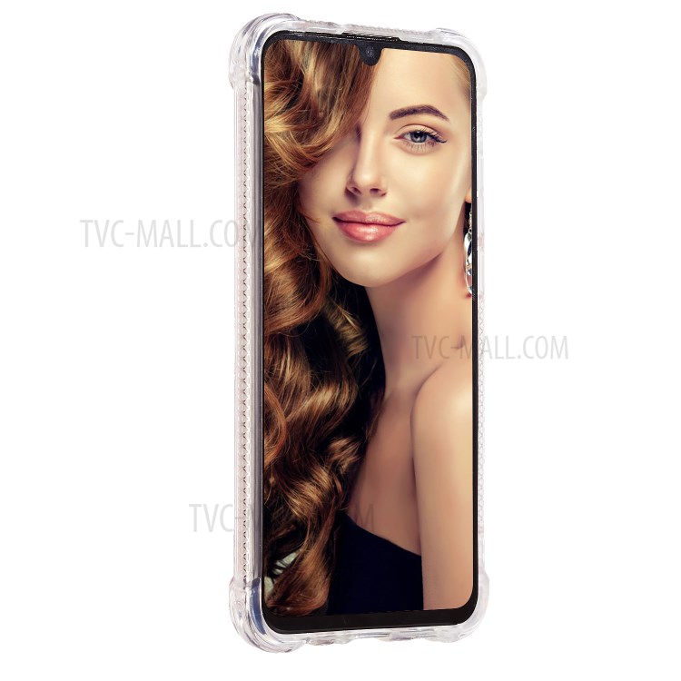 Quicksand Glitter Powder Rhinestone Decor Kickstand TPU Shell for Huawei Honor 10 Lite - Silver-4