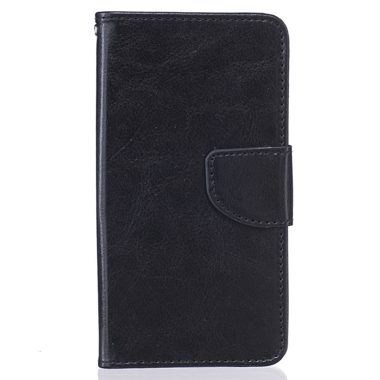 Flip Leather Wallet Protection Case for Huawei Honor 7 / 7 Premium - Black-1
