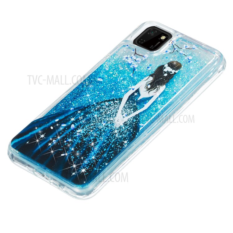 Stylish Pattern Glitter Powder Quicksand TPU Shell Protective Case for Huawei Y5p - Girl-6