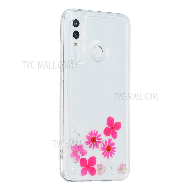 Liquid Floating Pattern TPU Back Phone Shell for Huawei Honor 10 Lite - Flower-2
