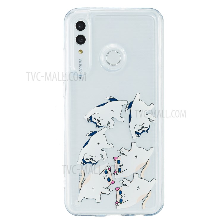 Liquid Floating Pattern TPU Back Phone Shell for Huawei Honor 10 Lite - Animal-1