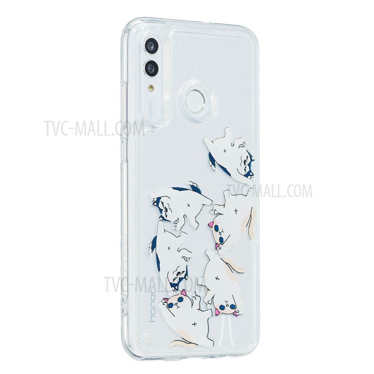 Liquid Floating Pattern TPU Back Phone Shell for Huawei Honor 10 Lite - Animal-2