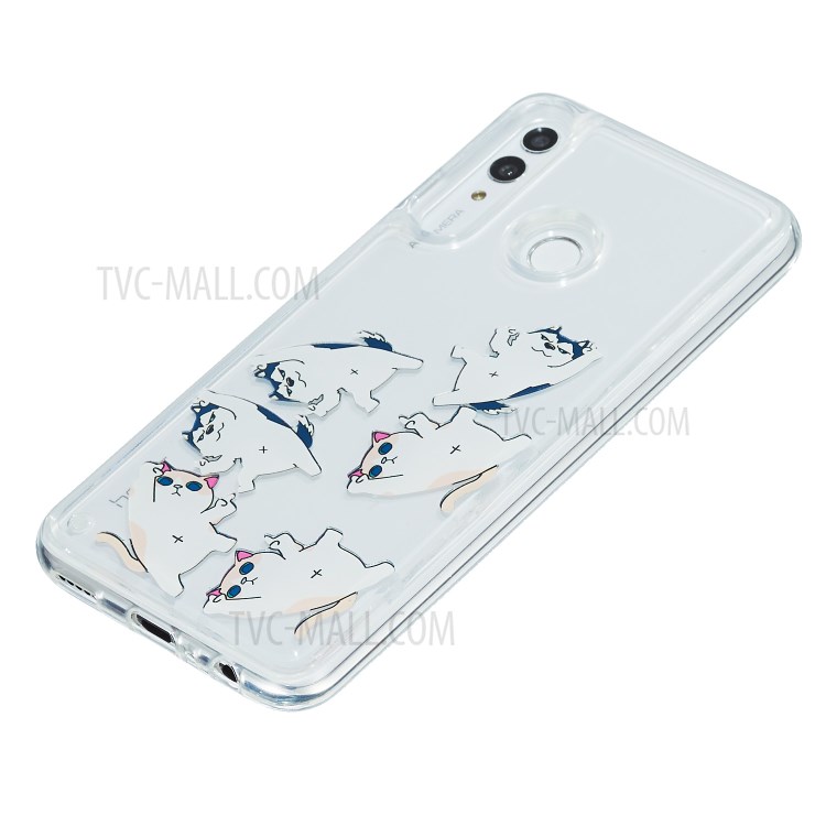 Liquid Floating Pattern TPU Back Phone Shell for Huawei Honor 10 Lite - Animal-3