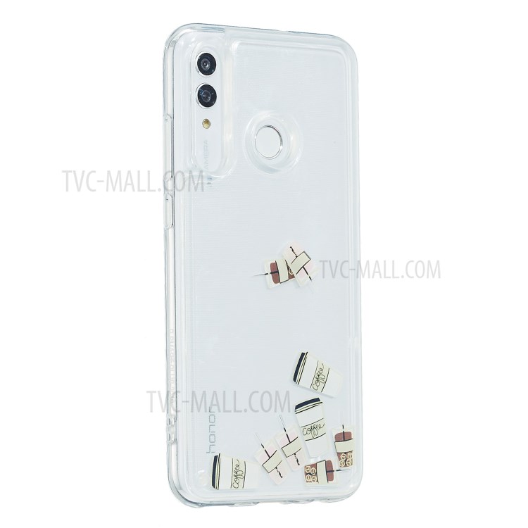 Liquid Floating Pattern TPU Back Phone Shell for Huawei Honor 10 Lite - Coffee-2