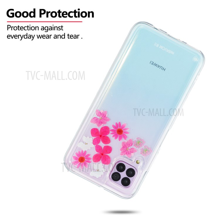 Quicksand Decor Pattern Printing TPU Cover for Huawei P40 Lite 4G - Flower-2