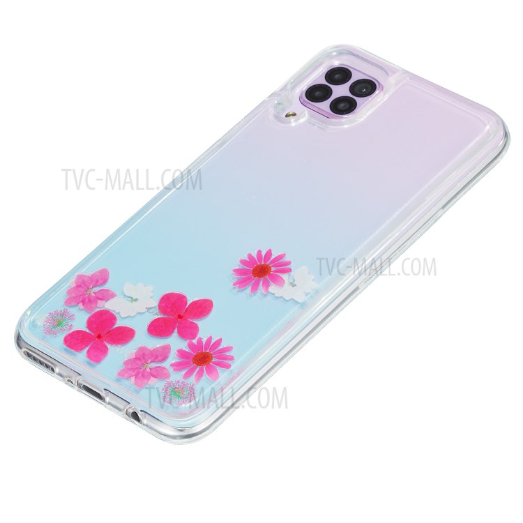 Quicksand Decor Pattern Printing TPU Cover for Huawei P40 Lite 4G - Flower-4