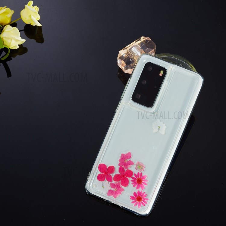 Quicksand Decor Pattern Printing TPU Cover for Huawei P40 Pro - Flower-5