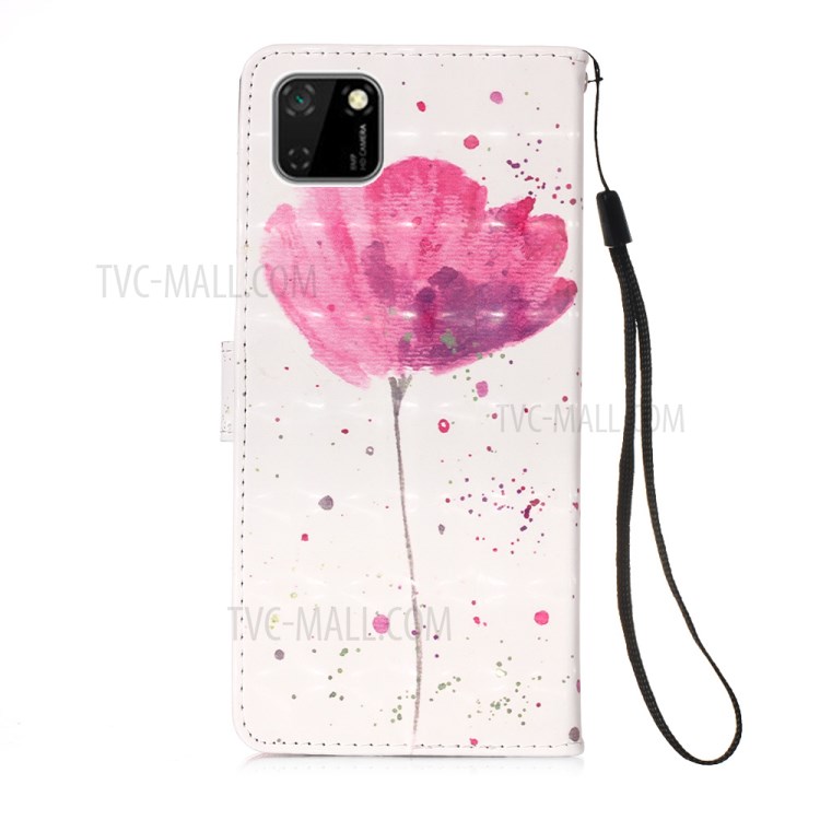 Pattern Printing Light Spot Decor Wallet Flip Leather Case with Lanyard for Huawei Y5p/Honor 9S - Flowers-3