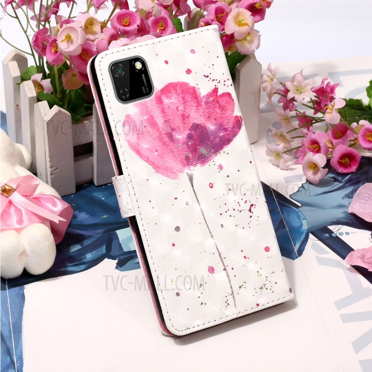 Pattern Printing Light Spot Decor Wallet Flip Leather Case with Lanyard for Huawei Y5p/Honor 9S - Flowers-9