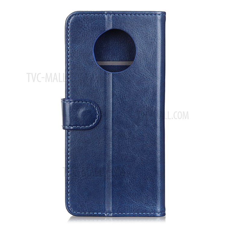 Teléfono Móvil Loca Del Caballo Textura De Cuero Shell único Para Huawei Se Aparean 40 - Azul-3