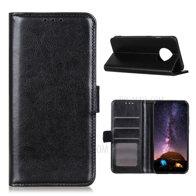 Crazy Horse Texture Leather Mobile Phone Shell for Huawei Mate 40 Pro - Black-1
