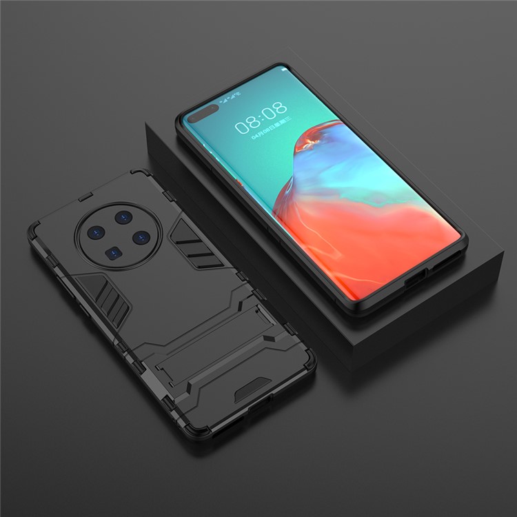 2 Sur 1 pc + Tpu Case Avec Kickstand Pour Huawei Mate 40 Pro - le Noir