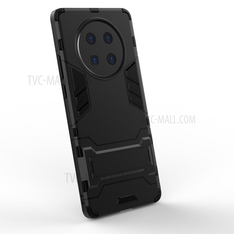 Plastic + TPU Case with Kickstand for Huawei Mate 40 Pro Plus - Black-2