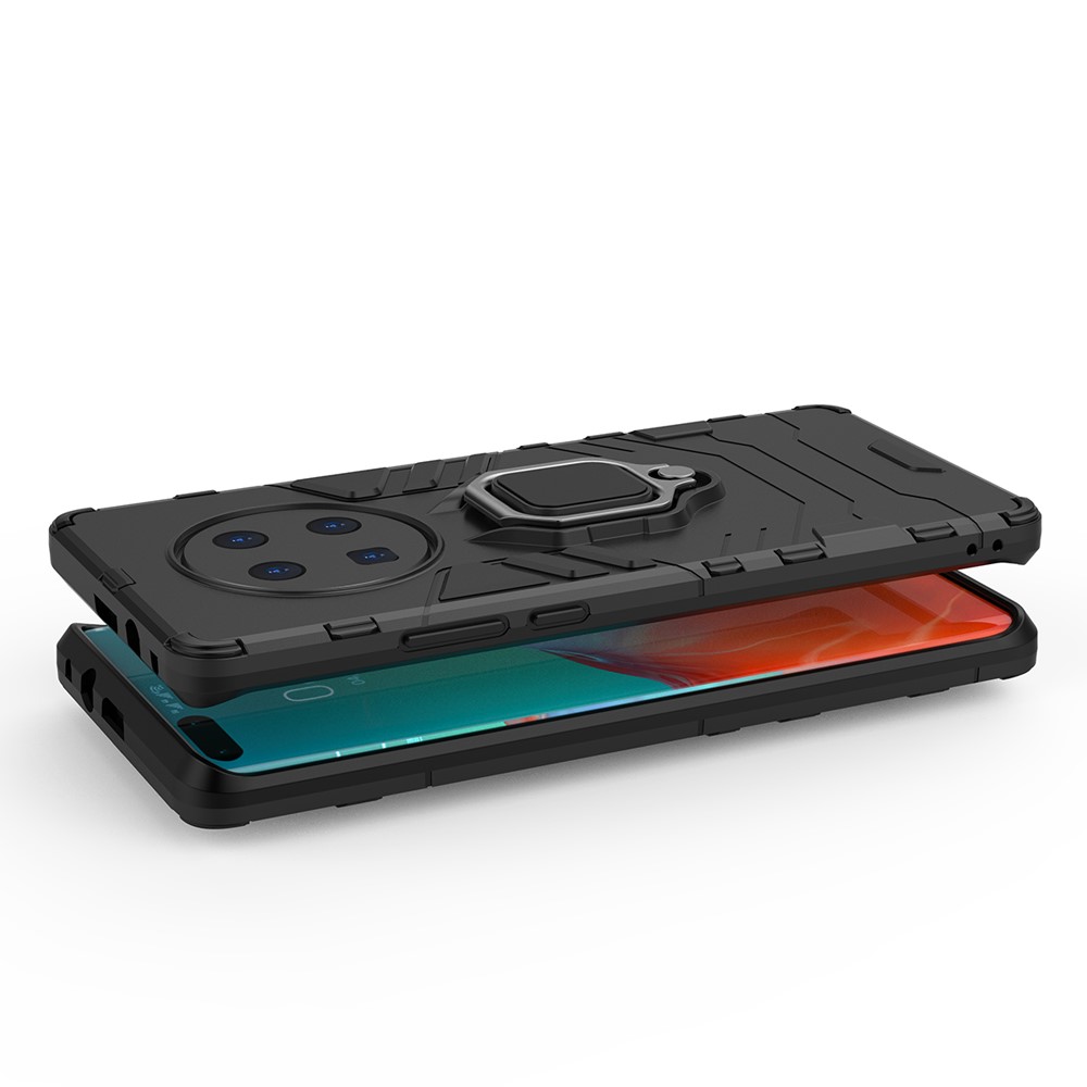 Guard PC + TPU Case with Kickstand for Huawei Mate 40 Pro - Black-4