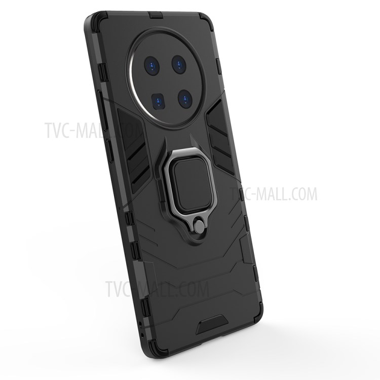 Cool Guard PC + TPU Case with Kickstand for Huawei Mate 40 Pro Plus - Black-5