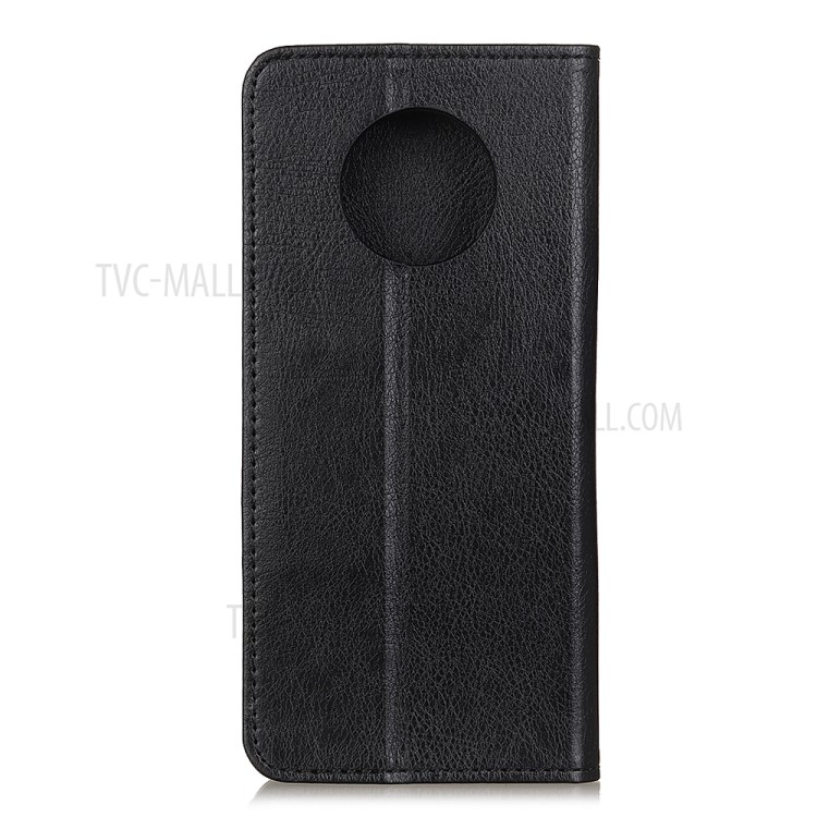 Auto-absorbed Litchi Skin Split Leather Cover for Huawei Mate 40 Pro - Black-3