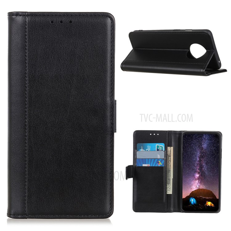 Leather Material with Wallet Stand Case for Huawei Mate 40 Pro - Black-1