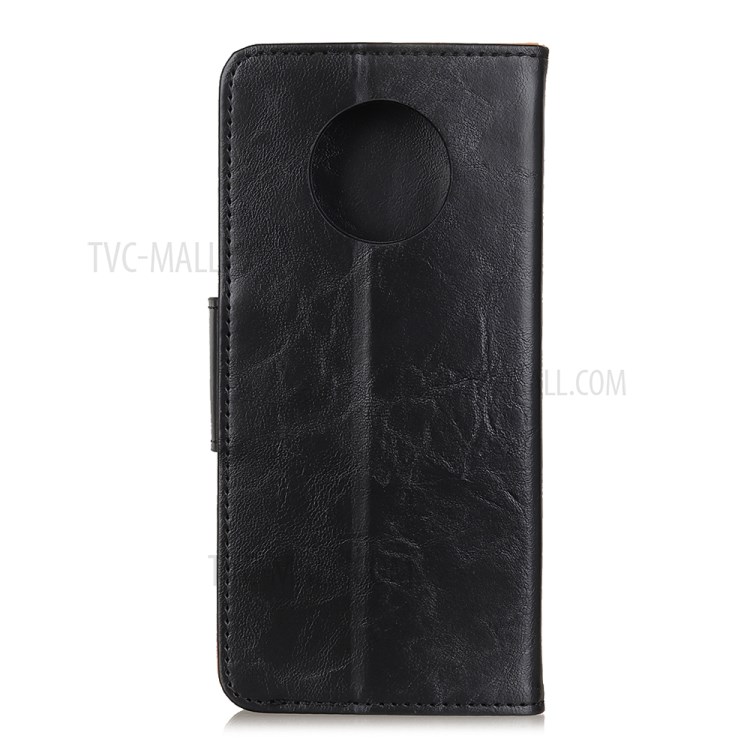 Crazy Horse Wallet Leather Stand Case Protective Shell for Huawei Mate 40 Pro - Black-3