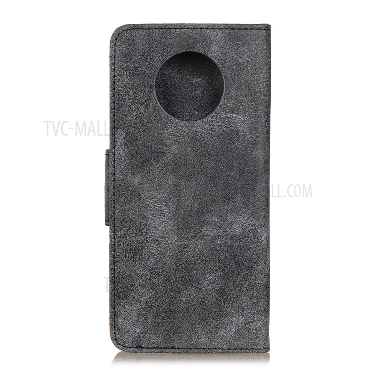 Retro Style Split Leather Protector Wallet Stand Case for Huawei Mate 40 - Grey-3