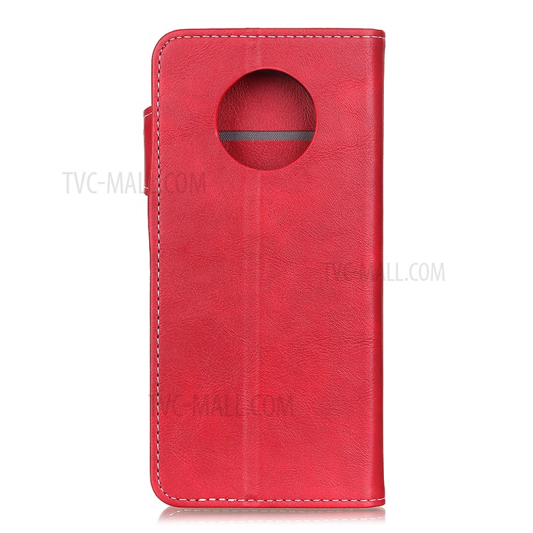 S Shape Textured Leather Shell Wallet Phone Case for Huawei Mate 40 - Red-2