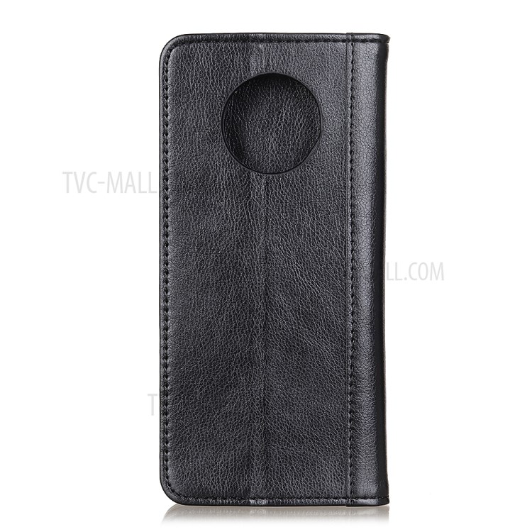 Litchi Skin Split Leather Auto-absorbed Cover for Huawei Mate 40 - Black-2