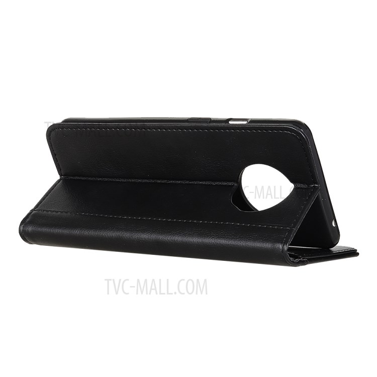 Litchi Skin Split Leather Auto-absorbed Cover for Huawei Mate 40 - Black-3