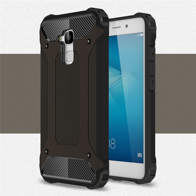 Armor PC TPU Air Cushion Phone Shell for Huawei Honor 5c/Honor 7 Lite/GT3 - Black-1