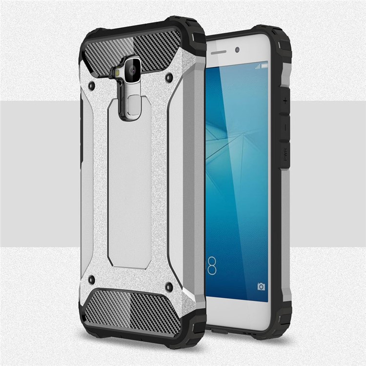 Armor PC TPU Air Cushion Phone Shell for Huawei Honor 5c/Honor 7 Lite/GT3 - Silver-1