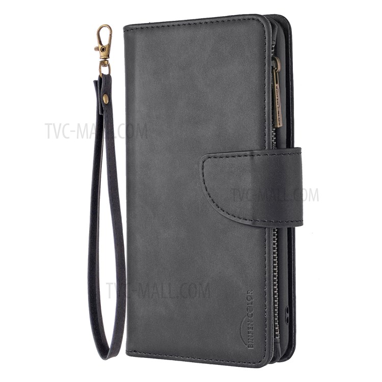 Zipper Pocket Detachable 2-in-1 Leather with Wallet Cover for Huawei Y7p/P40 lite E - Black-2