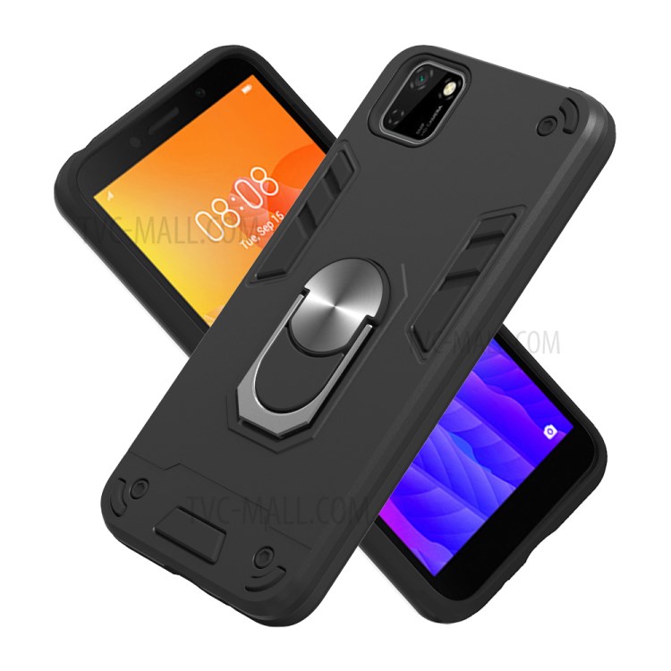 Detachable 2-in-1 Plastic + TPU Hybrid Cover for Huawei Y5p/Honor 9S - Black-2