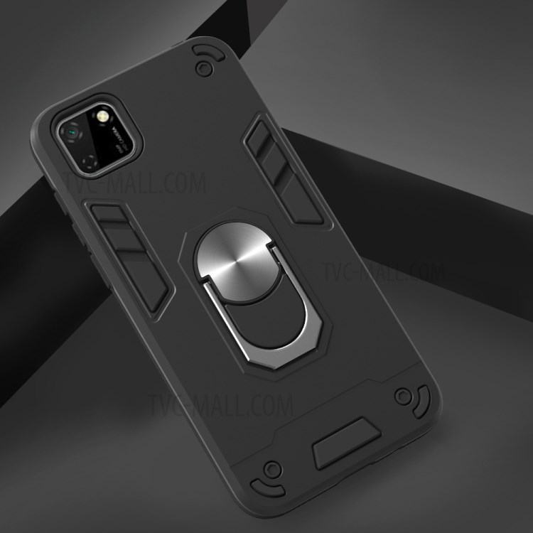 Detachable 2-in-1 Plastic + TPU Hybrid Cover for Huawei Y5p/Honor 9S - Black-4
