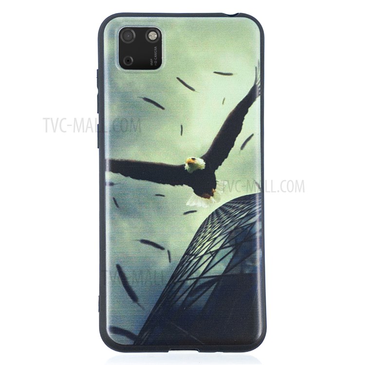 Pattern Printing Matte TPU Back Case for Huawei Y5p - Eagle-1