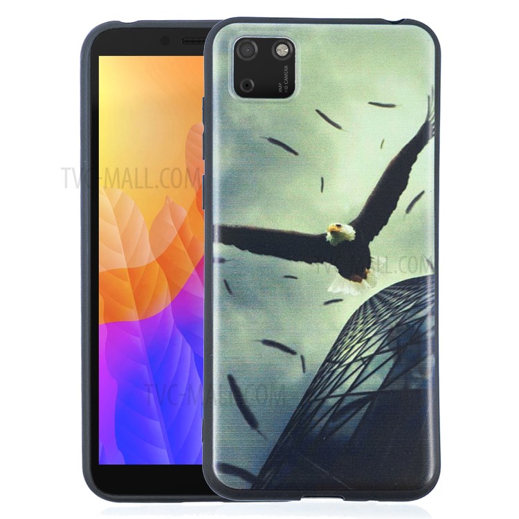 Pattern Printing Matte TPU Back Case for Huawei Y5p - Eagle-2